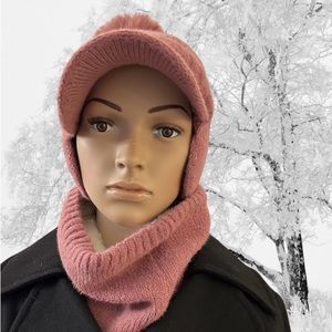Matching set earmuff cap and snood. Winter weather essentials; new w/o tags